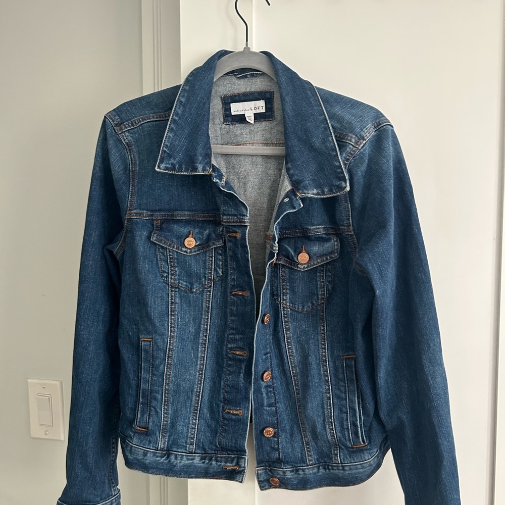 LOFT Blue Jean Jacket Size XL